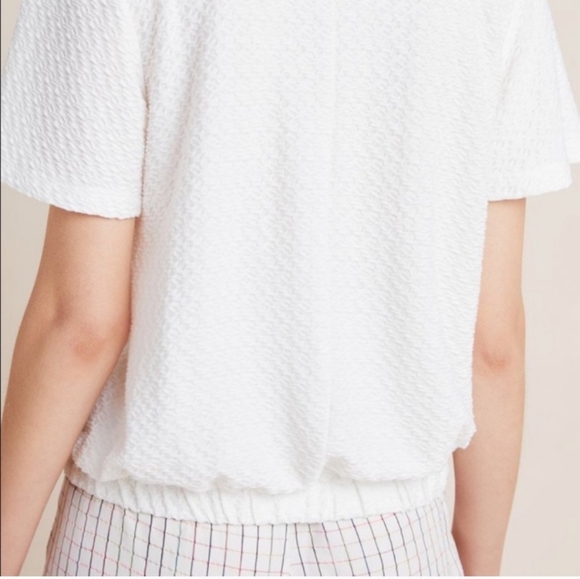 Anthropologie Sunday in Brooklyn Sidonie V-Neck Top in White Size XS - Picture 4 of 15